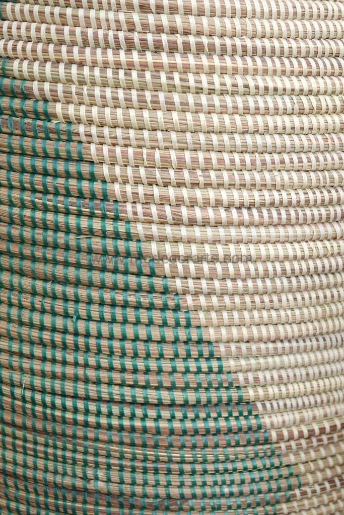 Handwoven Senegalese Laundry Basket with lid - Sustainable home decor