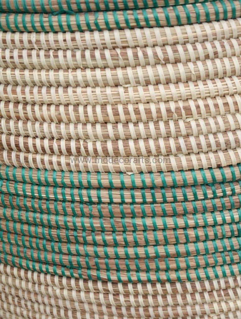 Eco-friendly Senegalese handwoven laundry basket with lid in XXL size