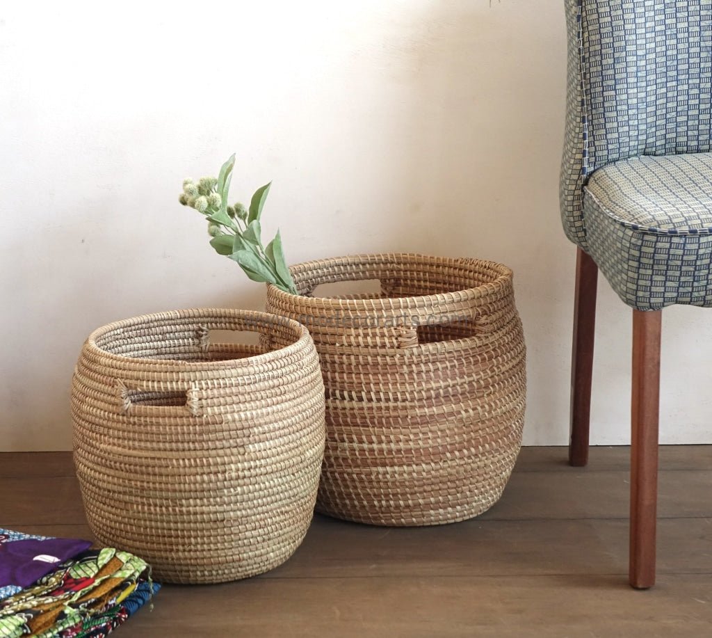 Set of 2 Storage Bins / Trash Bins / Small Baskets - modecorarts