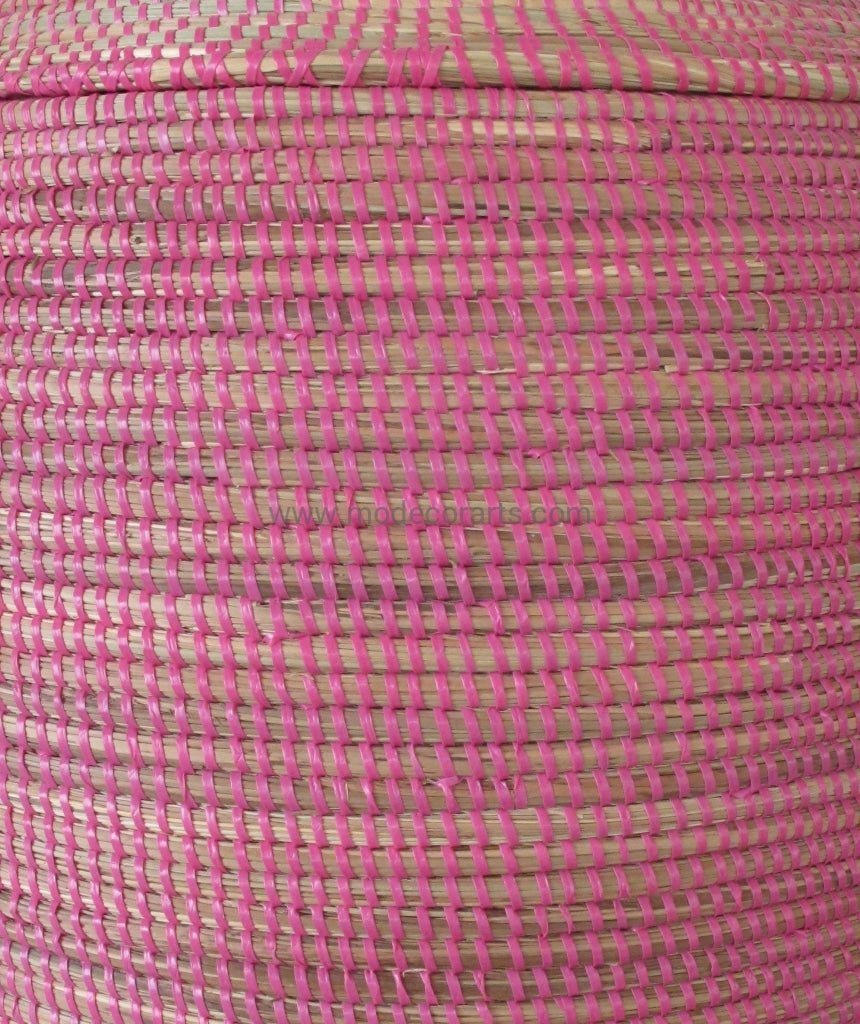 Handwoven Senegalese Laundry Basket with lid - Sustainable home decor