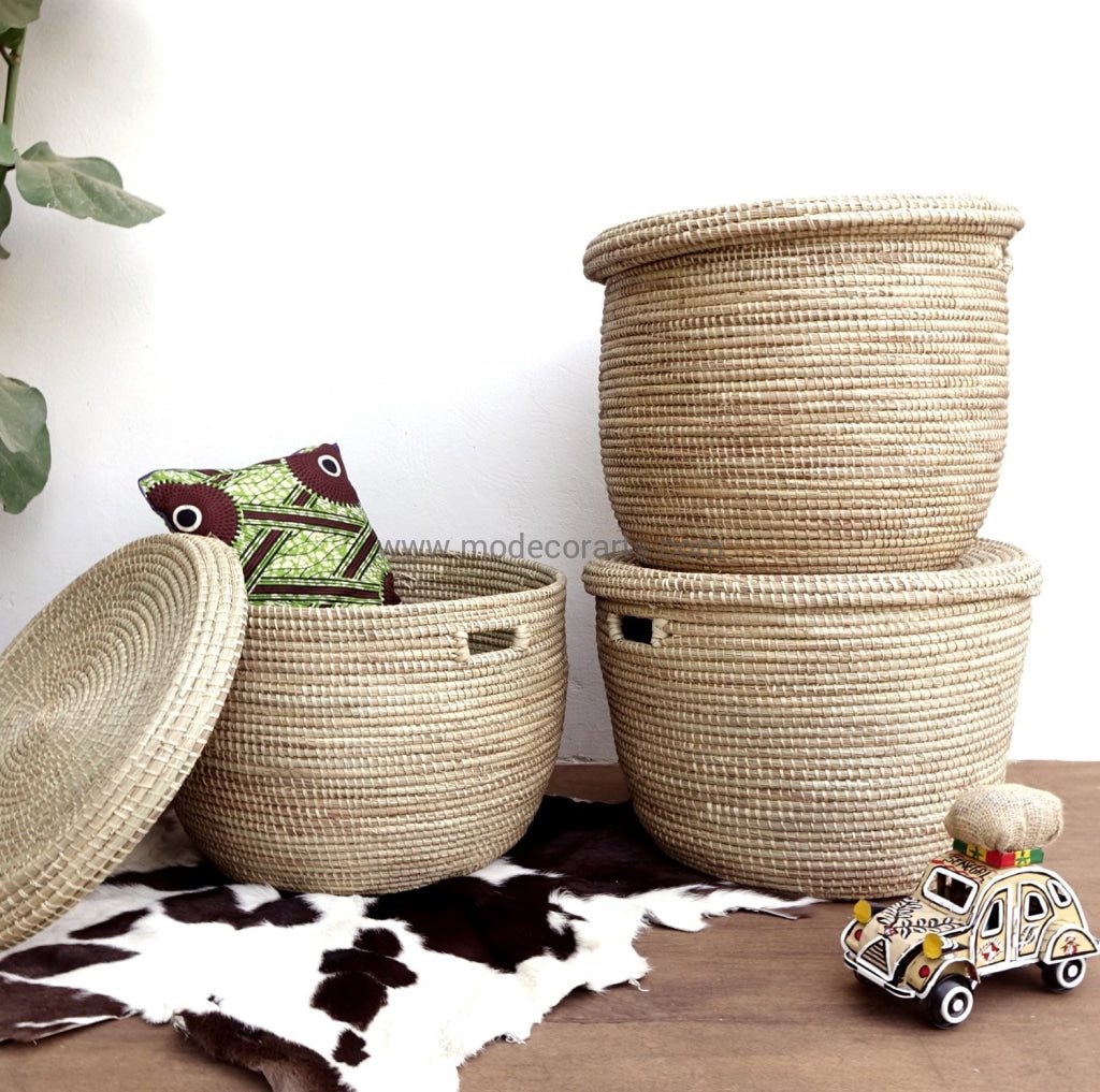 Baskets for Toys, Toy storage basket, Toy basket, stackable baskets, natural look basket from Africa