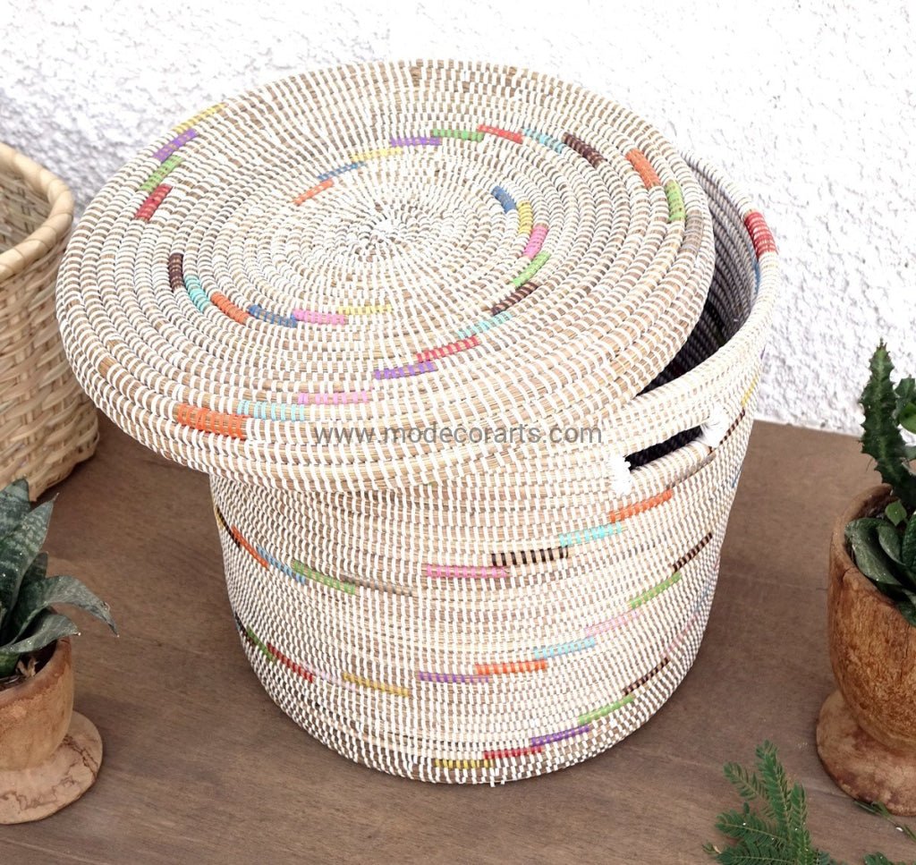 Toy Storage basket with flat lid - modecorarts