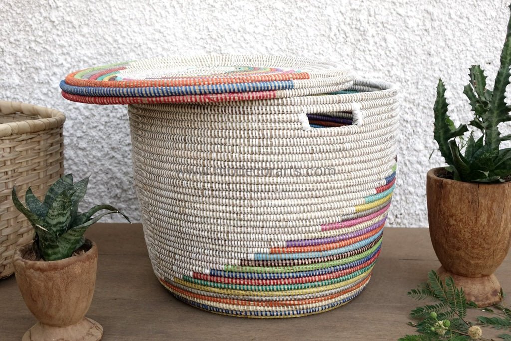 Toy Storage basket with flat lid - modecorarts