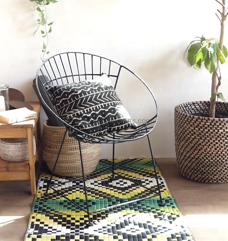 SALE Set of 2 Metal Garden Chairs in Black Comfy Chairs